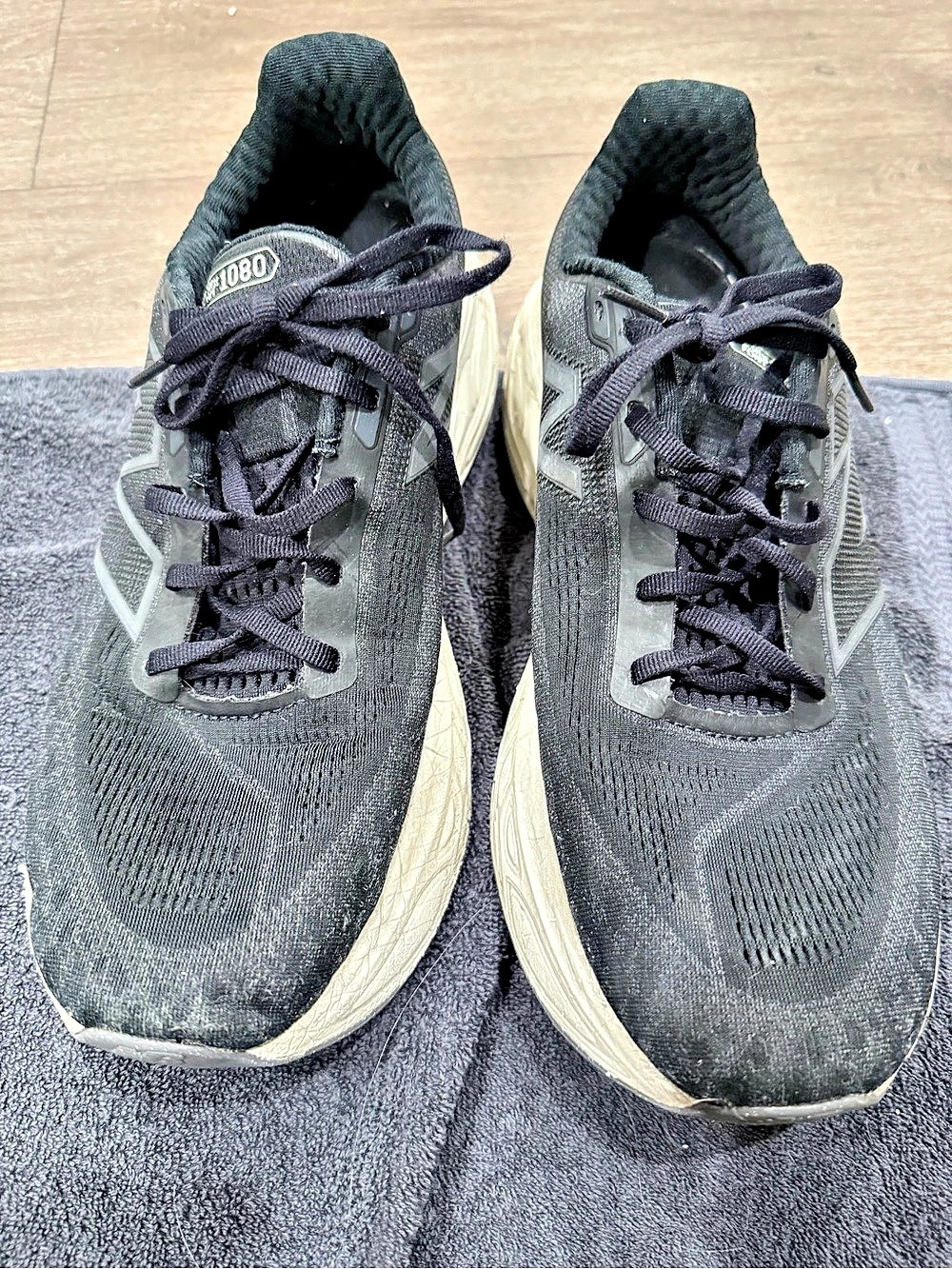 New Balance Fresh Foam X 1080v12 Black & White Athletic Shoes